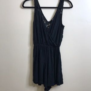black lace romper